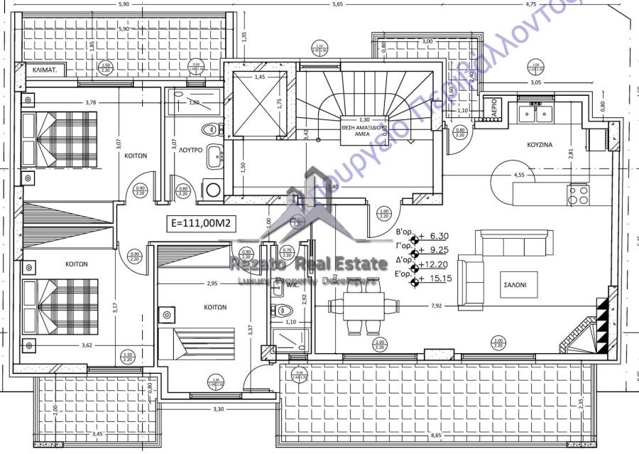 (For Sale) Residential Floor Apartment || Athens South/Nea Smyrni - 110 Sq.m, 3 Bedrooms, 490.000€ 